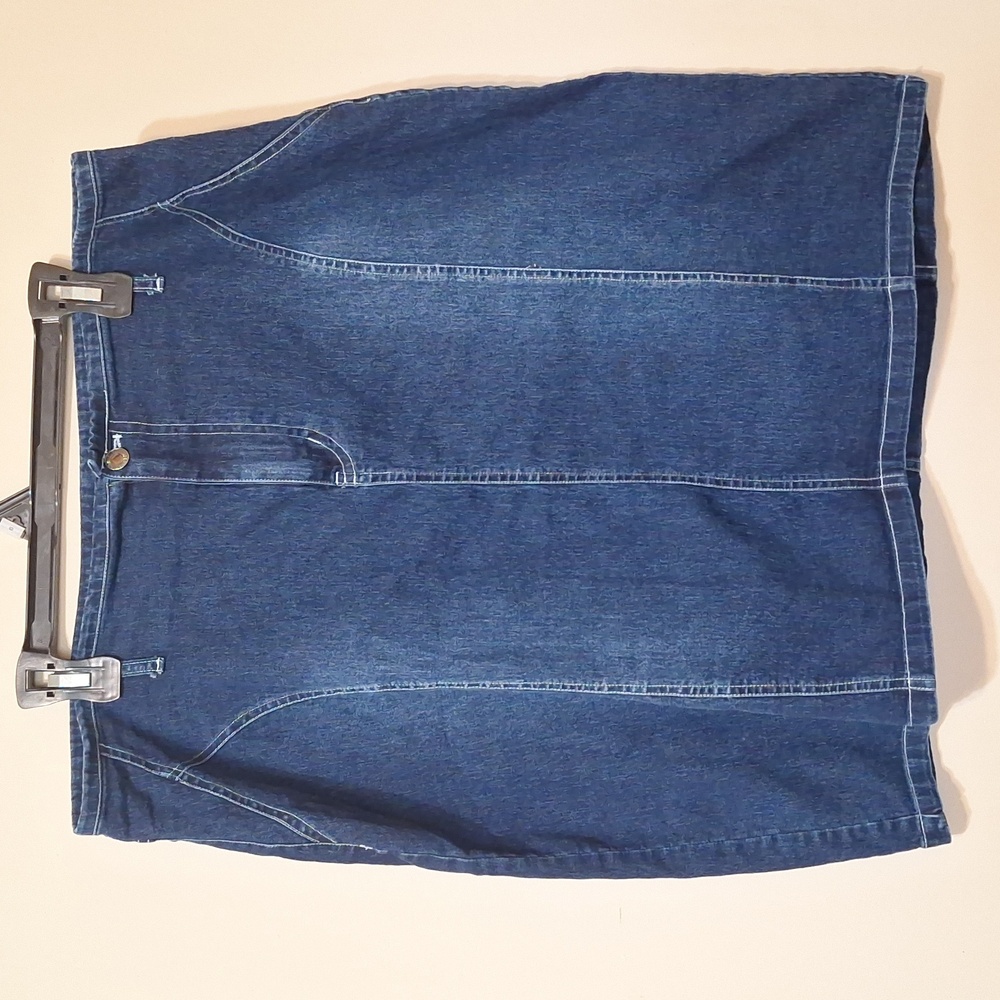 Vintage 90s Bonjour plus sized Jeans Skirt